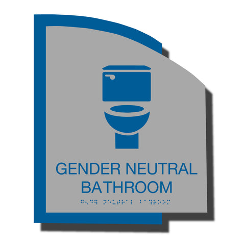 ADA Compliant Gender Neutral Restroom Sign with Braille - NapADAsigns