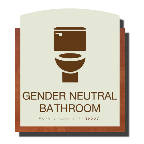 ADA Compliant Gender Neutral Restroom Sign with Braille - NapADAsigns