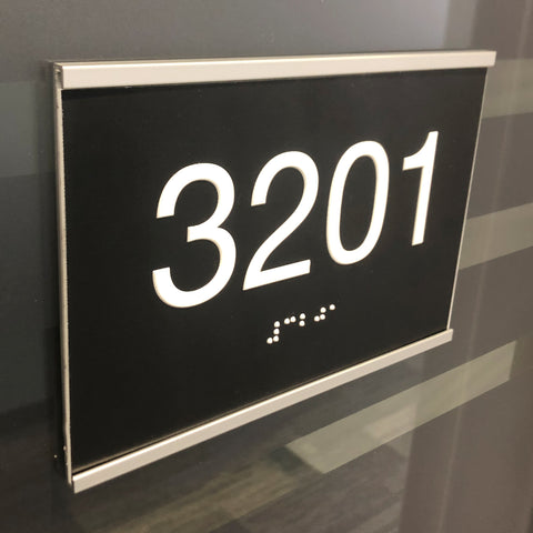 ADA Room Number Signs with Braille - NapADAsigns.com