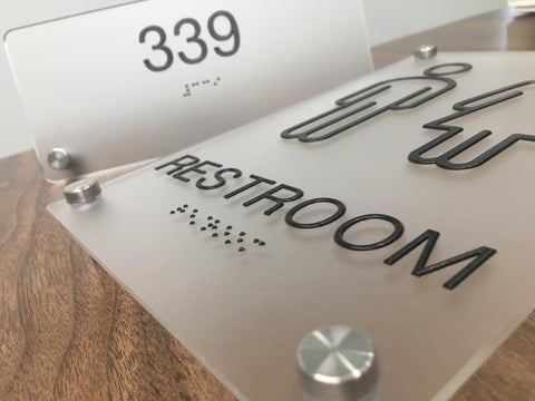 Custom designed ADA Collections, ADA Compliant Braille Interior Signs, NapADAsigns.com