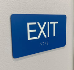 ADA Exit Signs with Braille, ADA compliant Signs, NapADAsigns.com