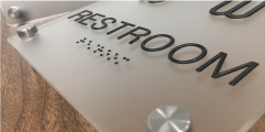 Custom ADA Braille Signs - ADA Construct Collection - acrylic tactile braille ADA Signs - napADAsigns
