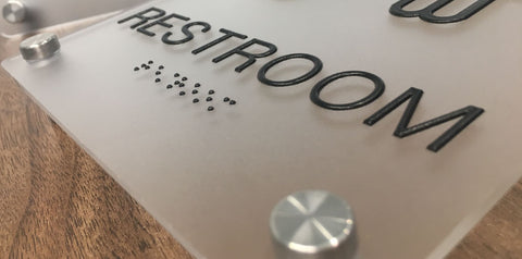 ADA compliant Restroom signs - ADA signs with Braille - NapADAsigns.com