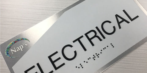 Custom designed ADA Collections, ADA Compliant Braille Interior Signs, NapADAsigns.com