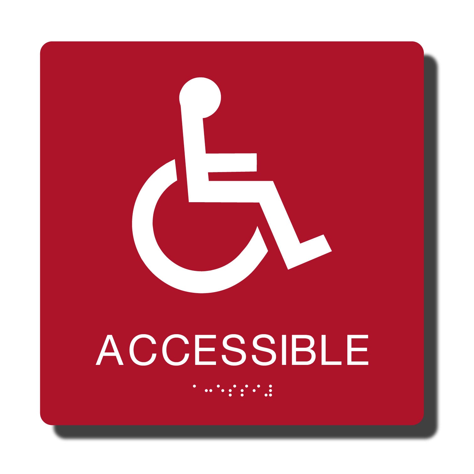 ADA Accessible Sign with Braille - Several Colors - NapADASigns.com