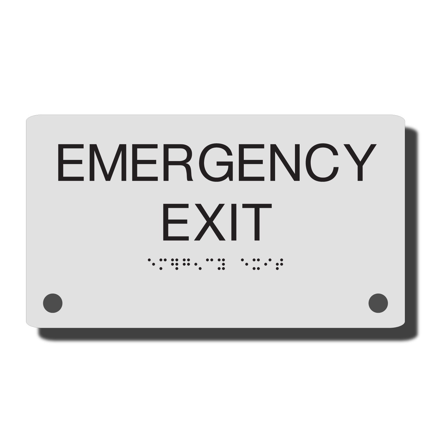 Ada Emergency Exit Sign With Braille 8 X 4 1 2 Nap Ada Signs Napadasigns