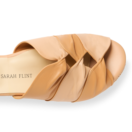 Dressing Room Slipper | Blue Flats for Women | Stylish Almond Closed Toe Fabric Shoes | Sarah Flint Italian Handcrafted Designer Flats