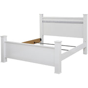 Jallory White King Poster Bed