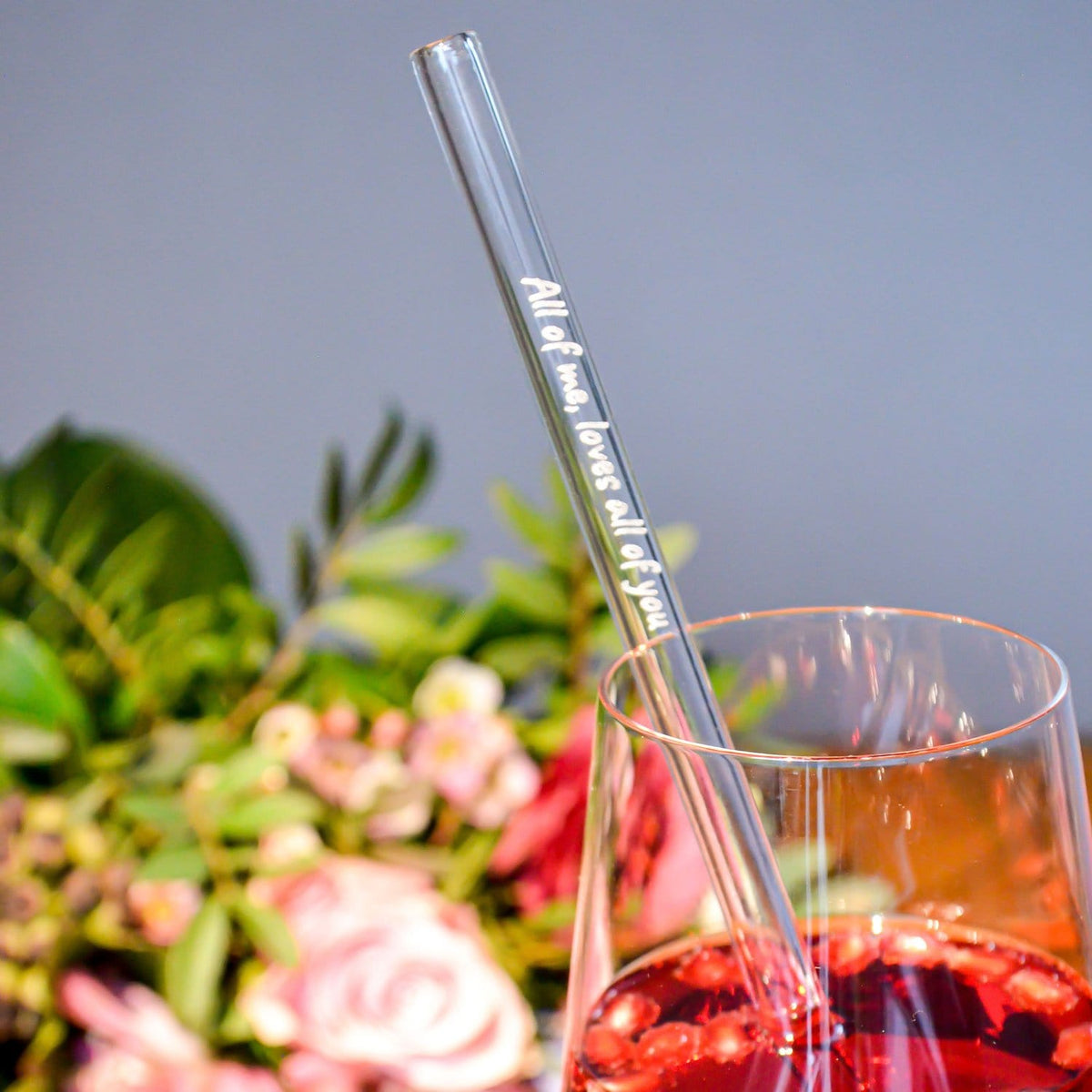 HALM Summer Edition 6x 20cm glass straws with engraving - HALM Straws