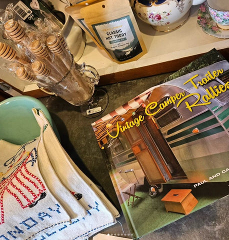 Retro kitchen and vintage topic books