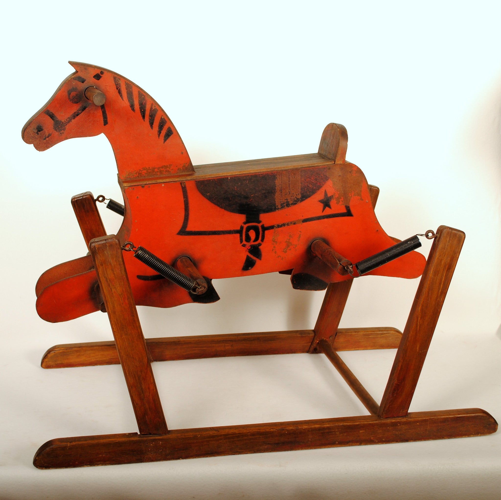 1960's rocking horse on springs