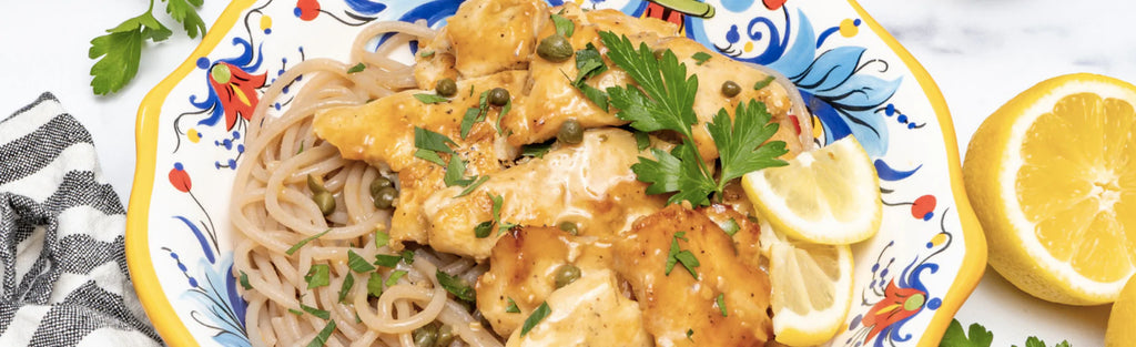 Chicken Piccata with Grain-Free Spaghetti 