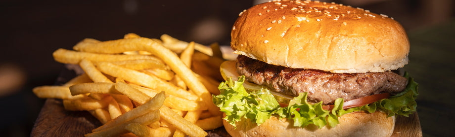 Image of burger and chips