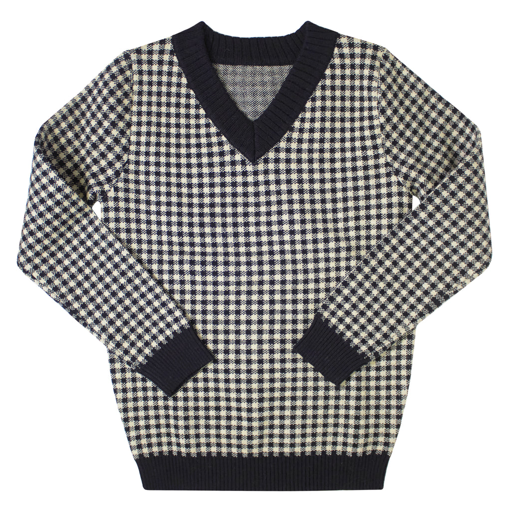 Kipp Black Gingham Sweater