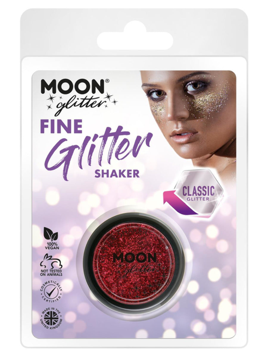 Moon Glitter - Classic Fine Glitter Shakers - Red