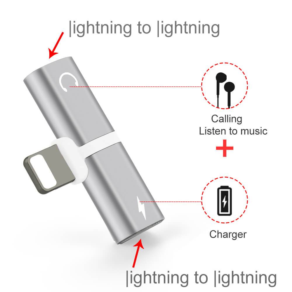 Double Lightning Adapter for Apple iPhone Lightning dock | washshine