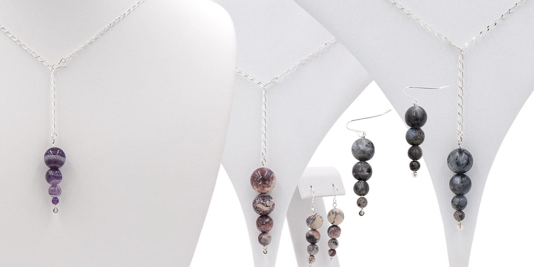 NY Fashion Week Earth Song Jewelry New Pendulum Necklace Earring Collection