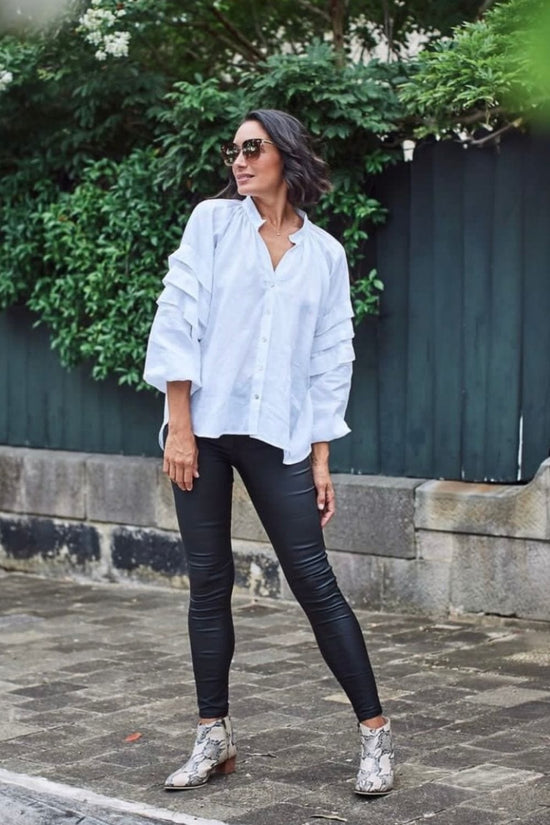 Amber Coated Skinny Jeans | Navy – oliveandclover