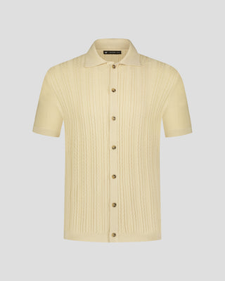 Southern Gents Knit Polo - Cable Knit Tan