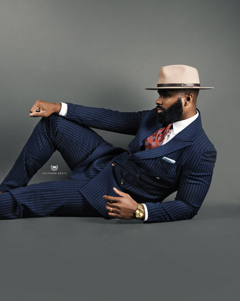 Southern Gents Blazer Suit - Navy Pinstripe