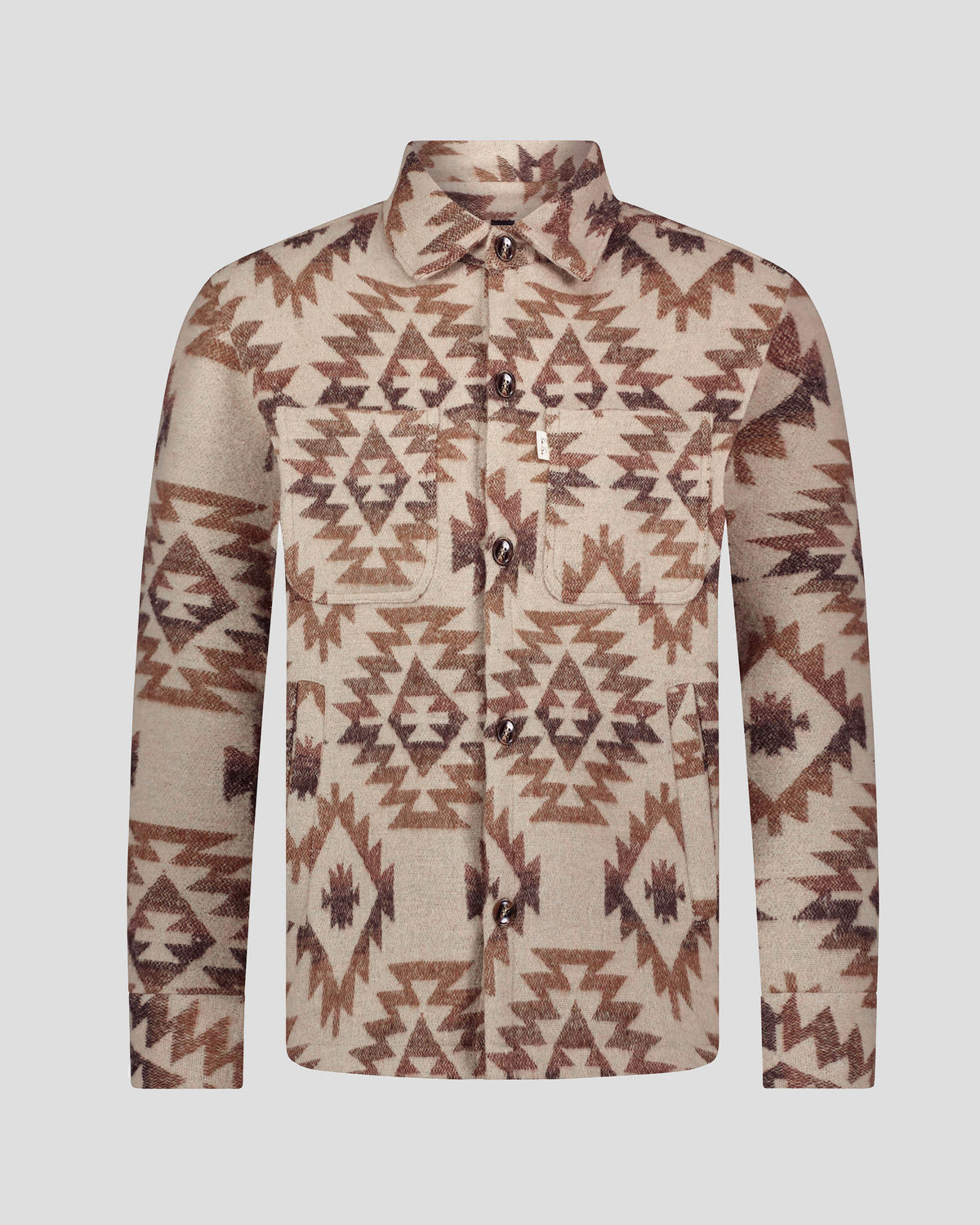 SG Quilted Aztec Overshirt - Brown - Southern Gents