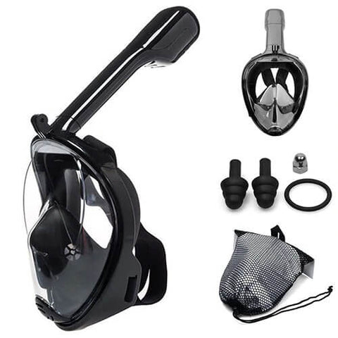 Conjunto de snorkel con máscara de buceo de cara completa