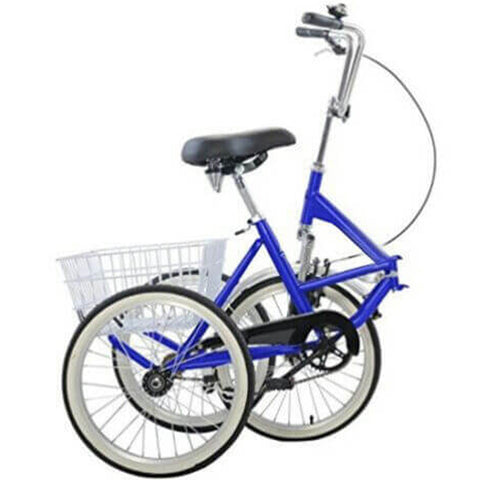 Bicicleta triciclo portátil para adultos de 3 ruedas