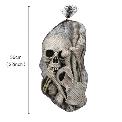 Bolsa de Halloween de huesos de esqueleto