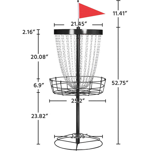 Premium Disc Golf Basket Portable Frisbee Golf Basket