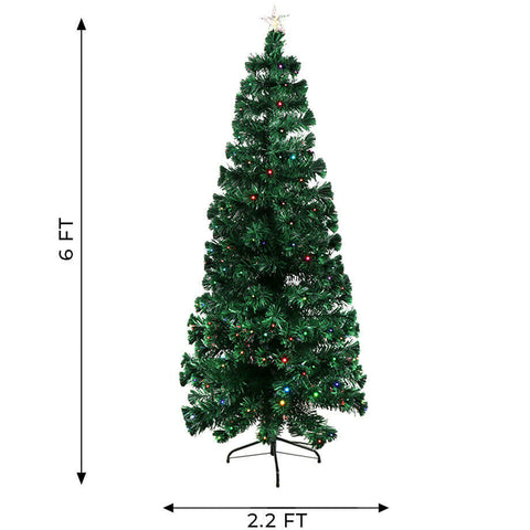 6ft Christmas Tree Artificial Pencil Pre-Lit Snow