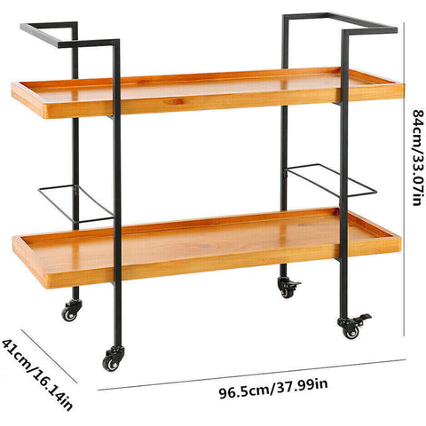 Kitchen Bar Cart Serving Trolley Storage