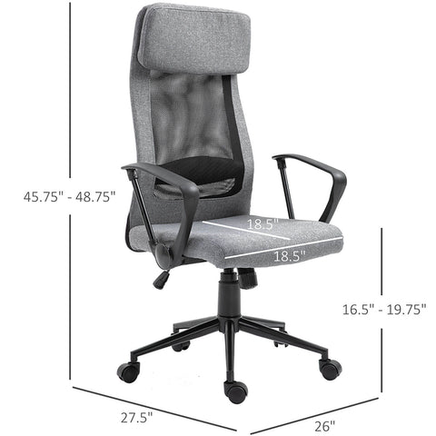 Silla de oficina ajustable y transpirable con inclinación