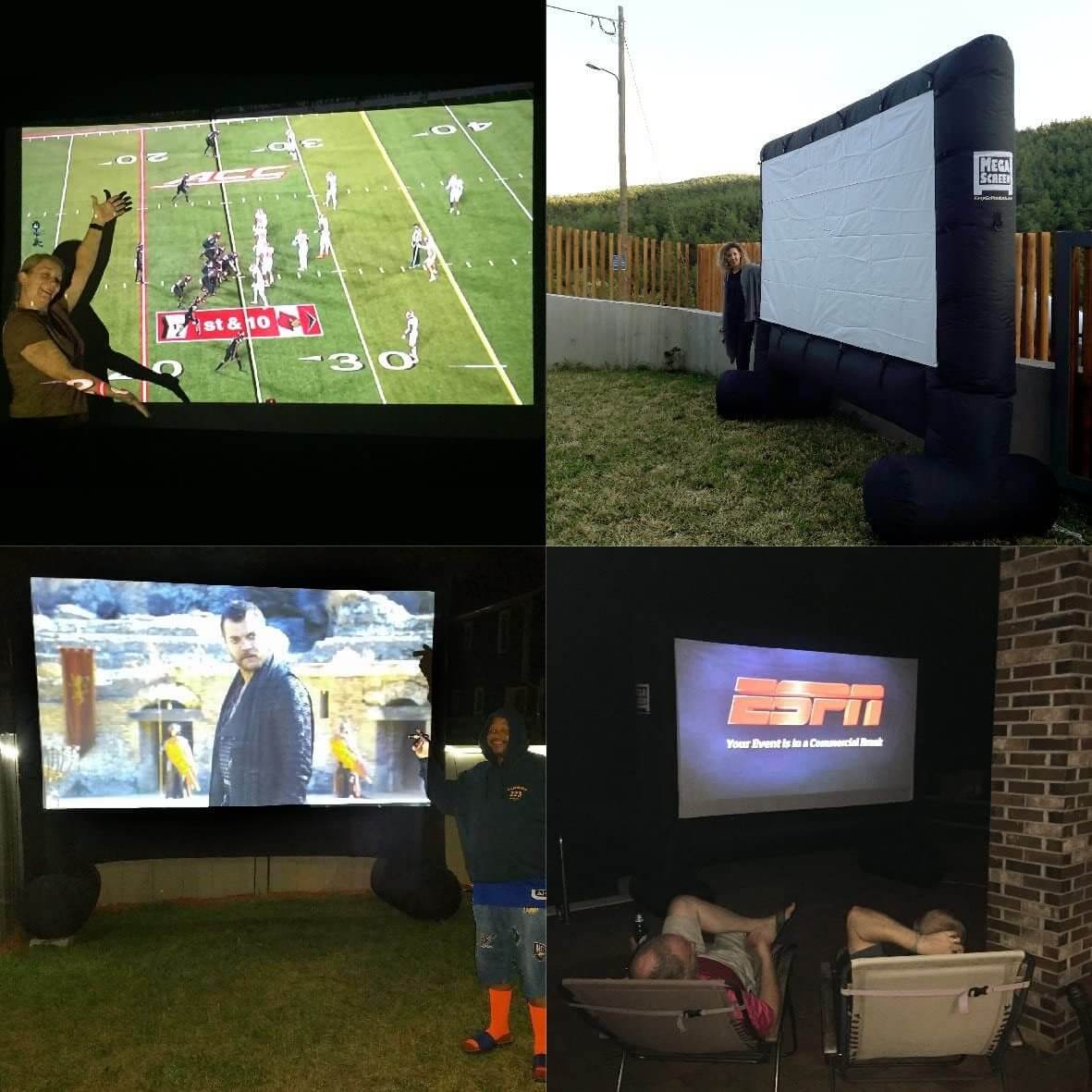 blow up projector screen