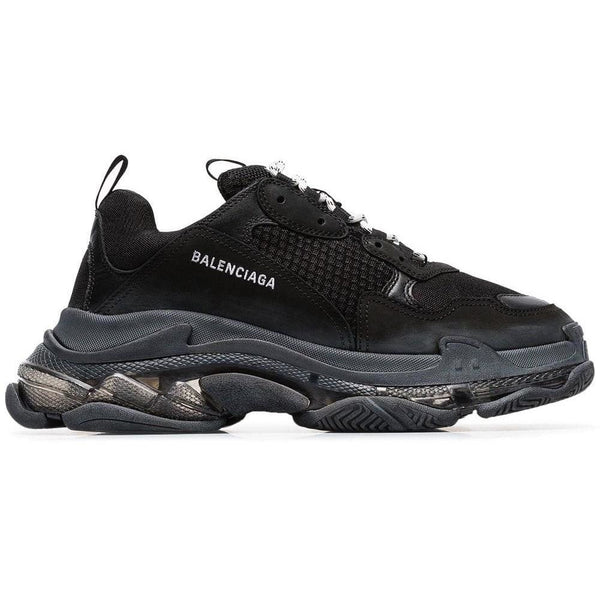 balenciaga triple s black trainers