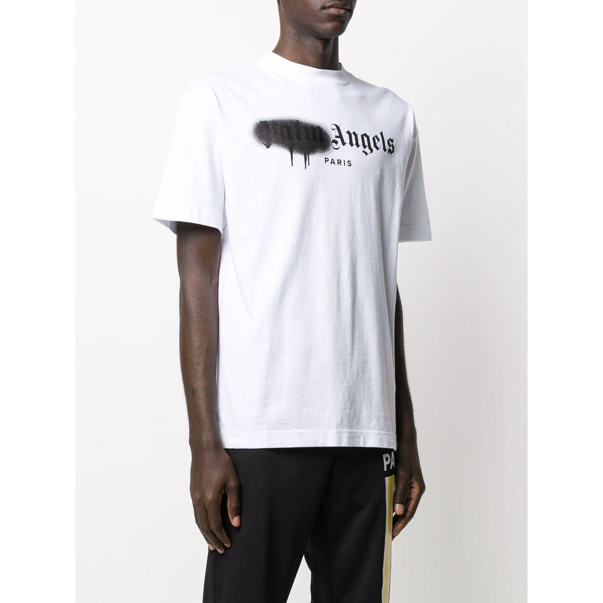 Palm Angels Paris Spray Paint T-shirt (White) | Moretti Menswear