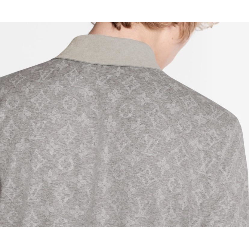 Louis Vuitton Half Monogram Polo (Grey) | Moretti Menswear