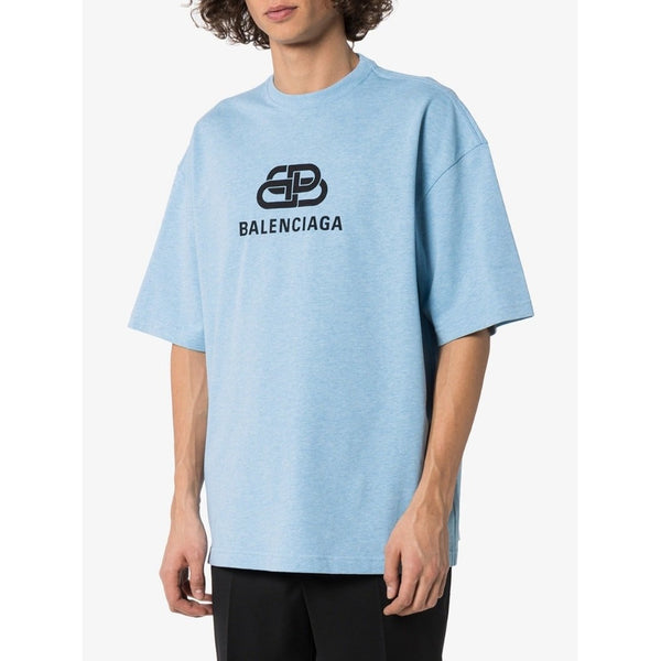 Balenciaga BB Logo T-shirt (Blue) | Moretti Menswear