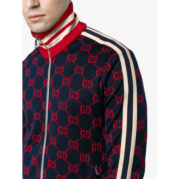 blue and red gucci tracksuit