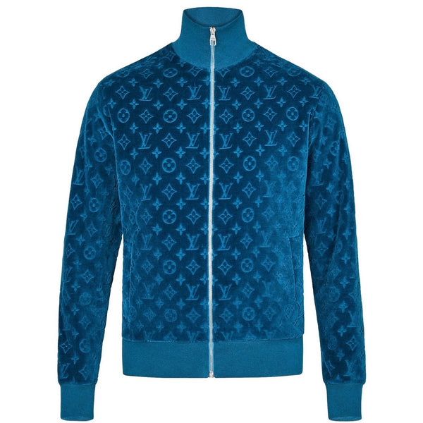 Louis Vuitton Cotton Velour Monogram Blousson (Blue) | Moretti Menswear