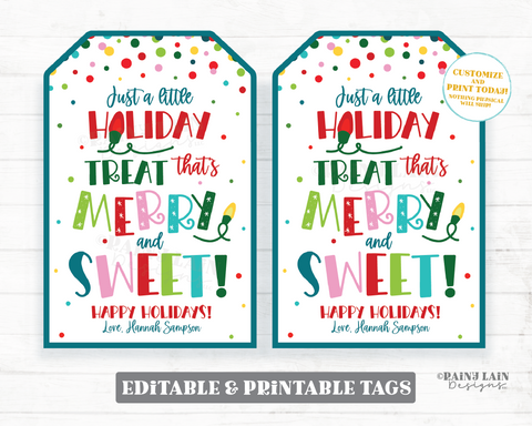How sweet it is to be friends with you tag Christmas Friend Gift Tags –  Rainy Lain Designs LLC