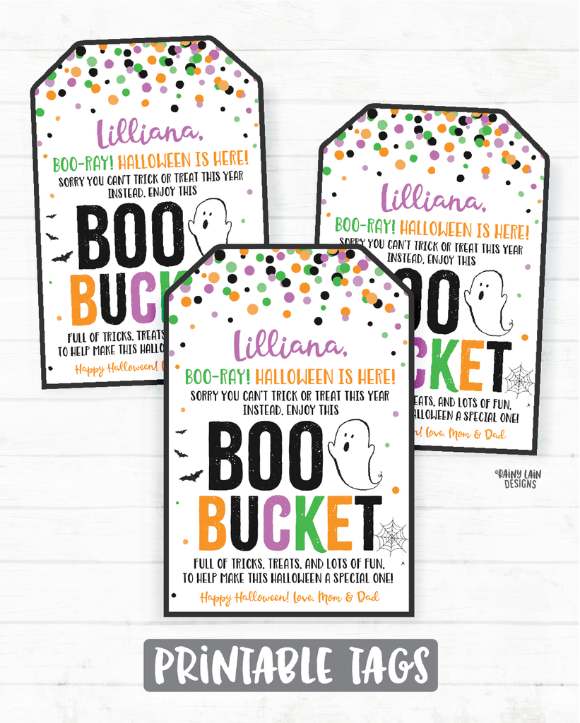 Boo Bucket Tags Halloween Boo Basket 2020 Halloween Printable Hallowee