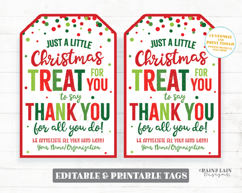 Merry and Bright Tag Christmas Gift Tags Holiday Appreciation Tag Chri –  Rainy Lain Designs LLC