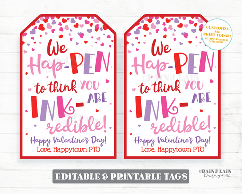 End of year teacher pen gift tag,You just Happen to be inkredible