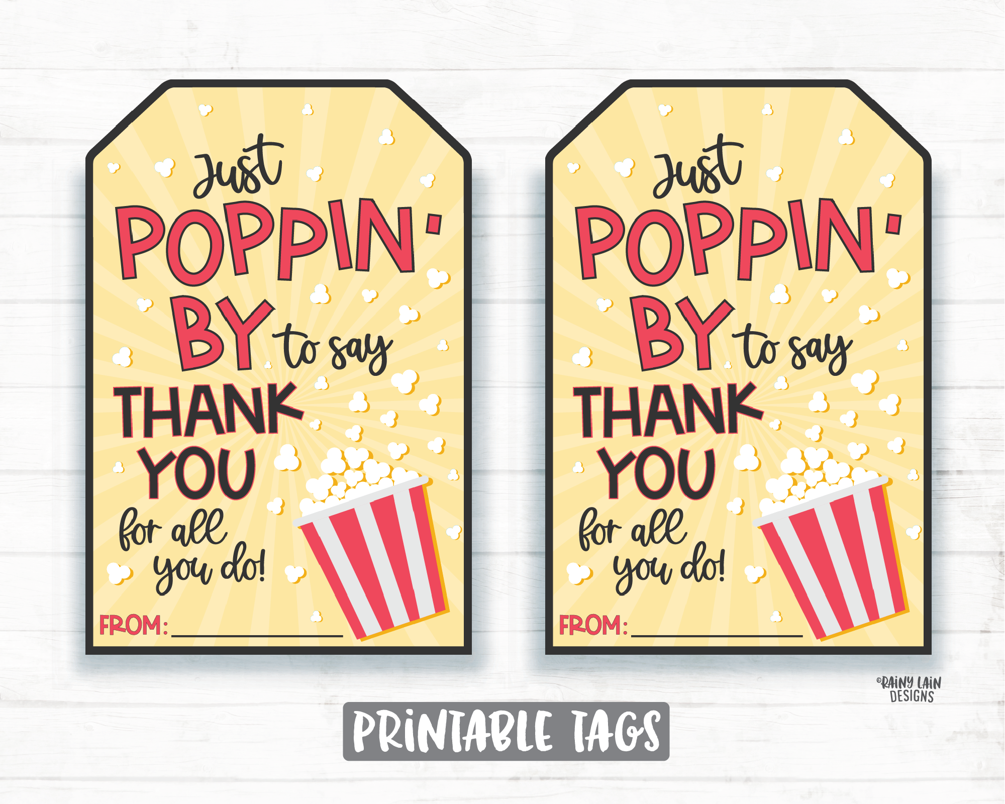 Just Popping By To Say Thanks Free Printable Printable Blog