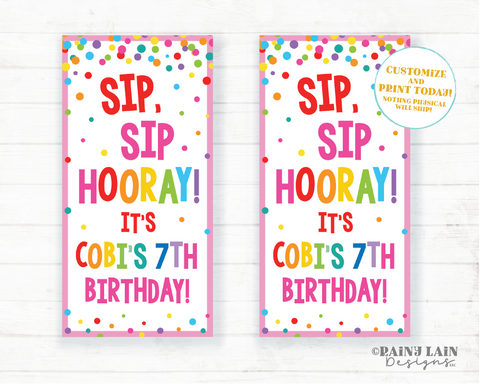 Straw Christmas Gift Tag Sip Sip Hooray Ex-STRAW Merry Holiday