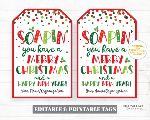 Soapin' You Have A Very Merry Christmas Printable 