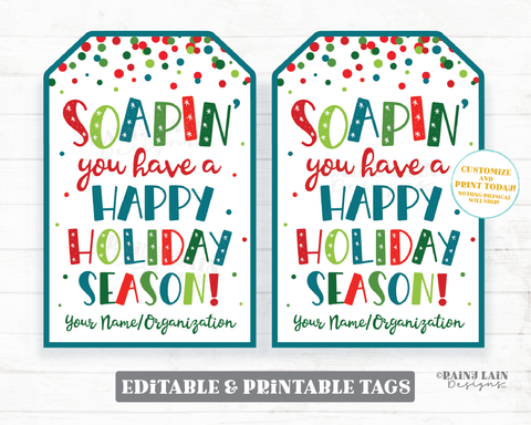 Soapin' You Have A Very Merry Christmas Printable 