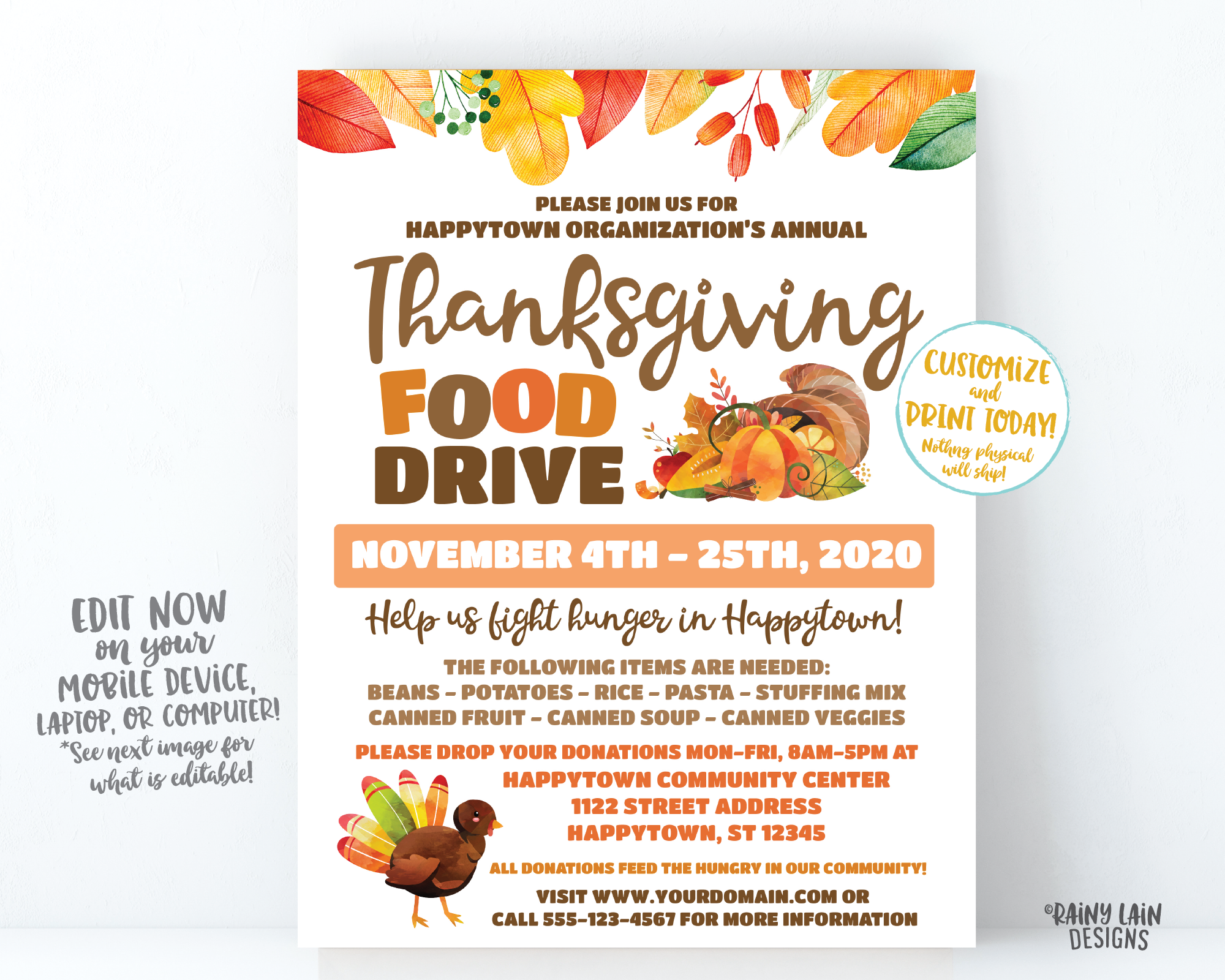 thanksgiving food drive images