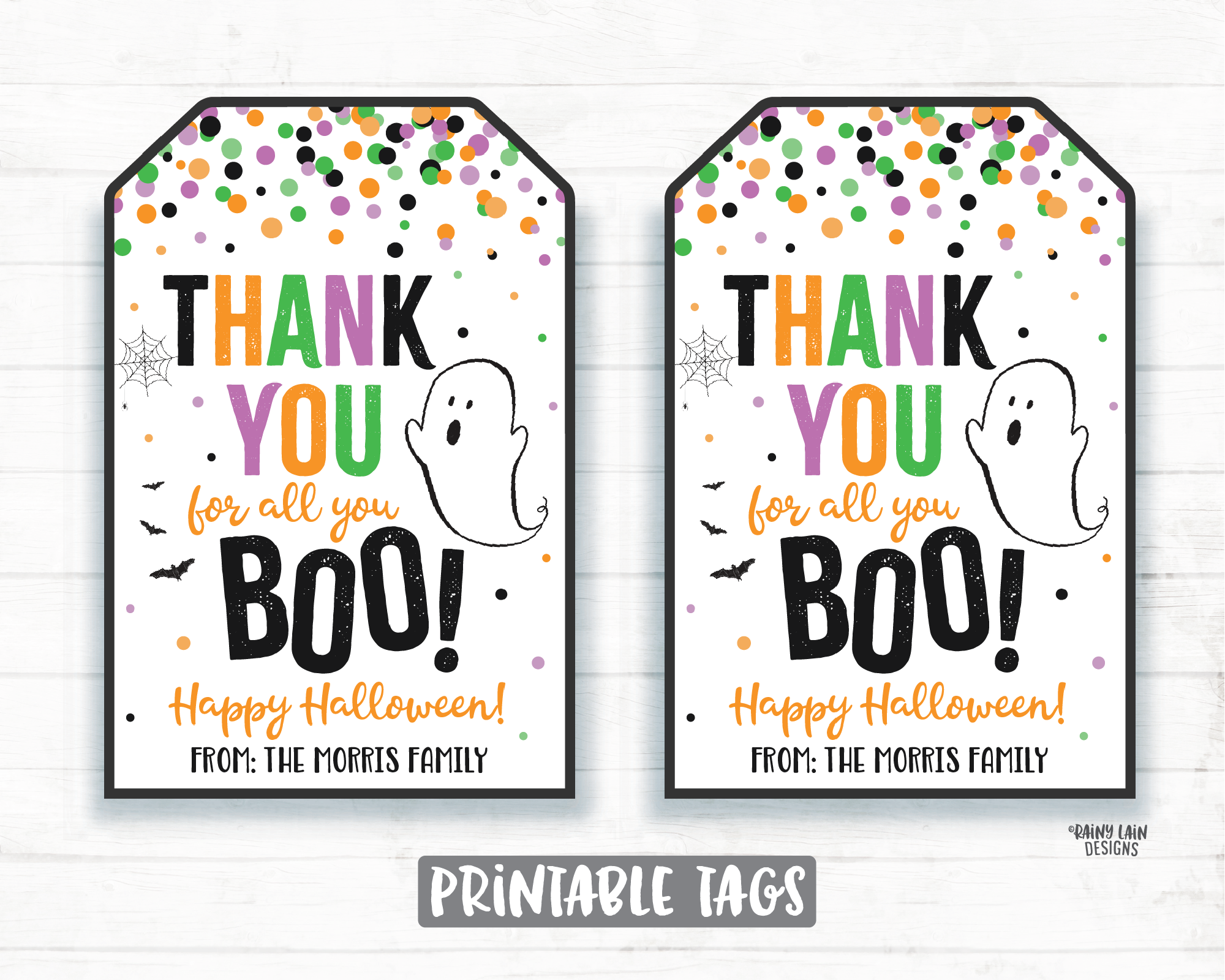 Thank You For All You Boo s Halloween s Printable Halloween Rainy Lain Designs Llc