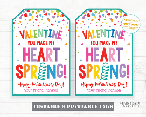 You Make My Heart Bead Valentines Tags – Nico and Lala